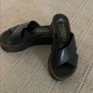 Wikers Black Platform Sandals (from Spain)